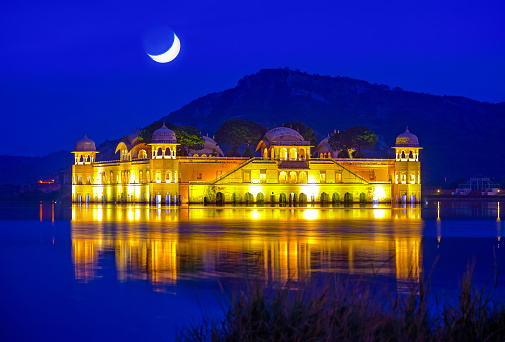 Jal Mahal Water Palace in Jaipur, Rajasthan - A key destination on the Indian Jeep Safari tour.